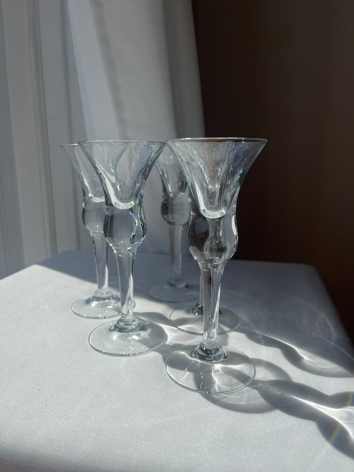 Holmegaard “Hollandske" klokkeformet snapsglas, klar glas.