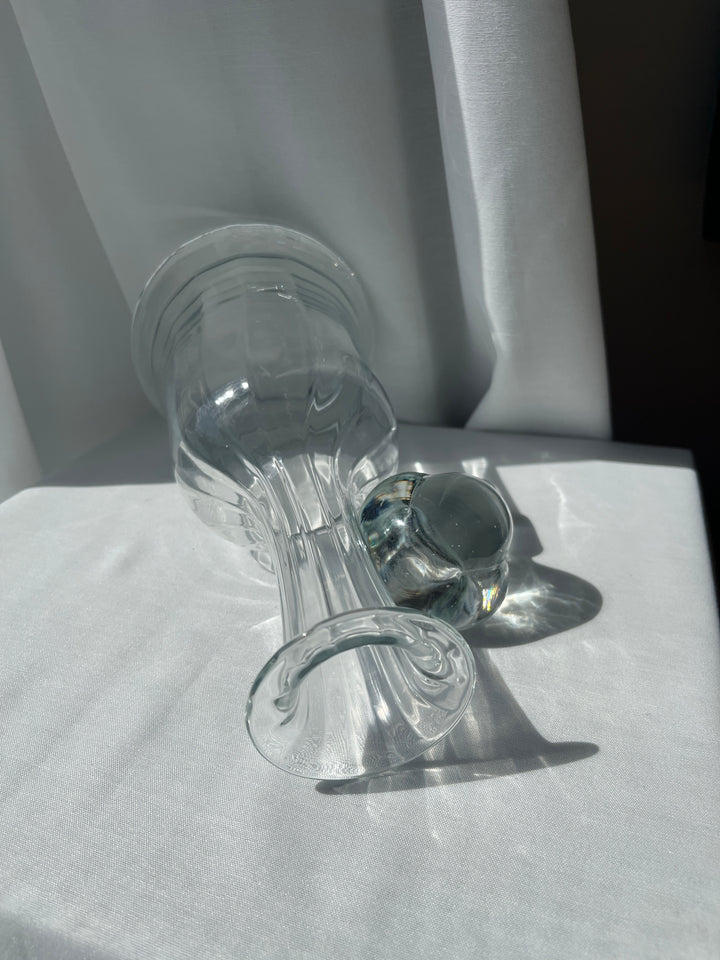 Karaffel med rille effekt og smuk glas prop