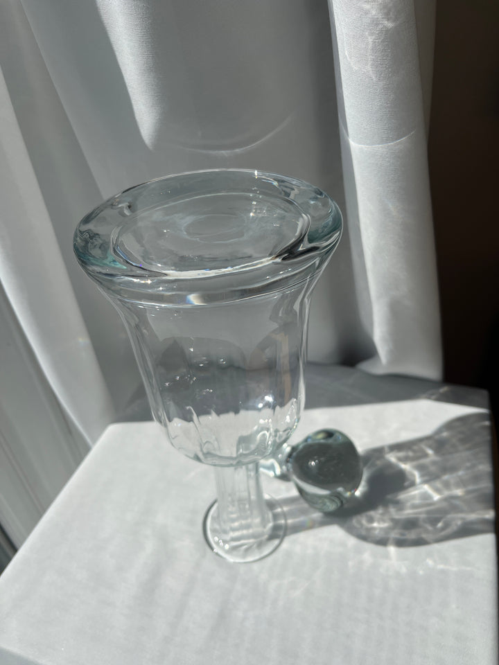 Karaffel med rille effekt og smuk glas prop