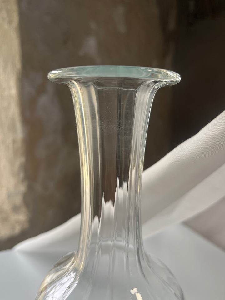 Karaffel med rille effekt og smuk glas prop