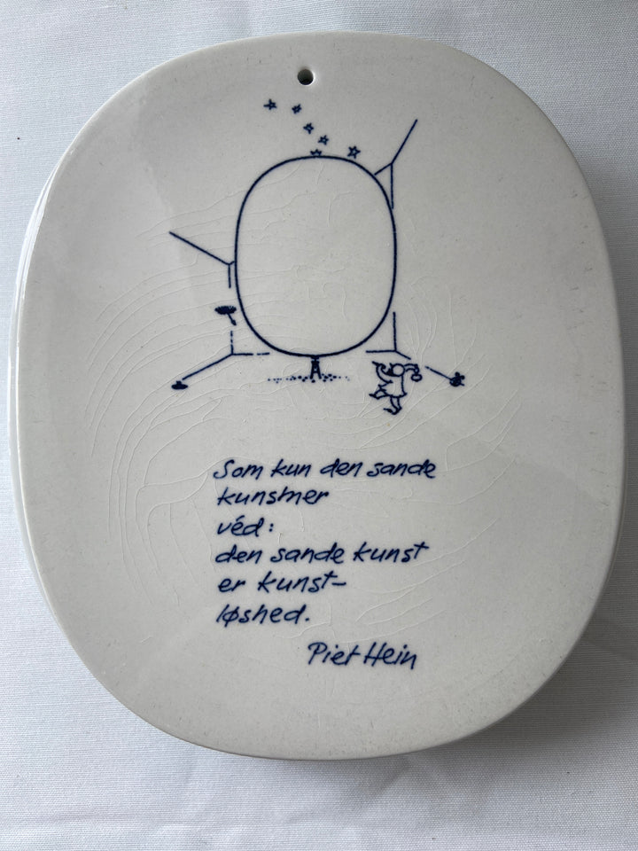 Piet Hein Platte „Wie nur der wahre Künstler………“🩷