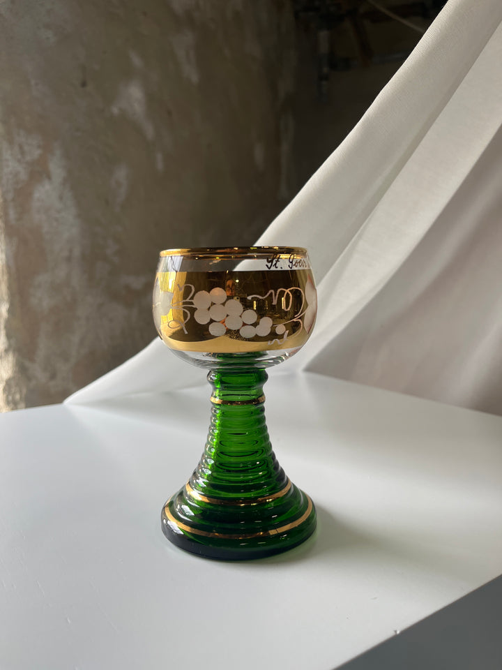 🆘Rømerglas‘ 2 goldene Streifen im Fuß