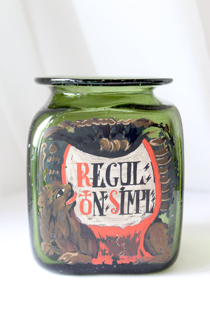 Holmegaard – Apothekerglas „REGUL:ON:SIMPL“.