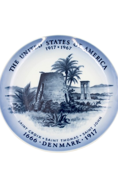 Royal Copenhagen - Gedenkteller, Saint Croix, Saint Thomas, Saint John, 1666-1917