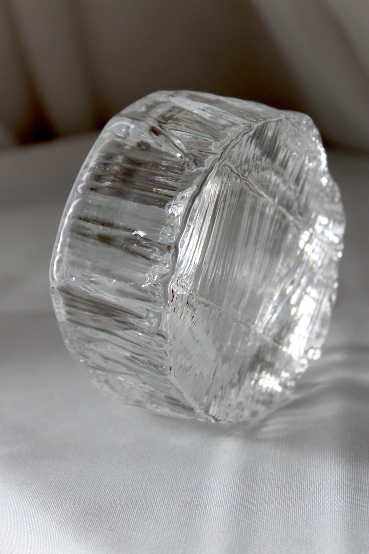 SOSMassiv Glasschale mit Struktur in der Oberfläche