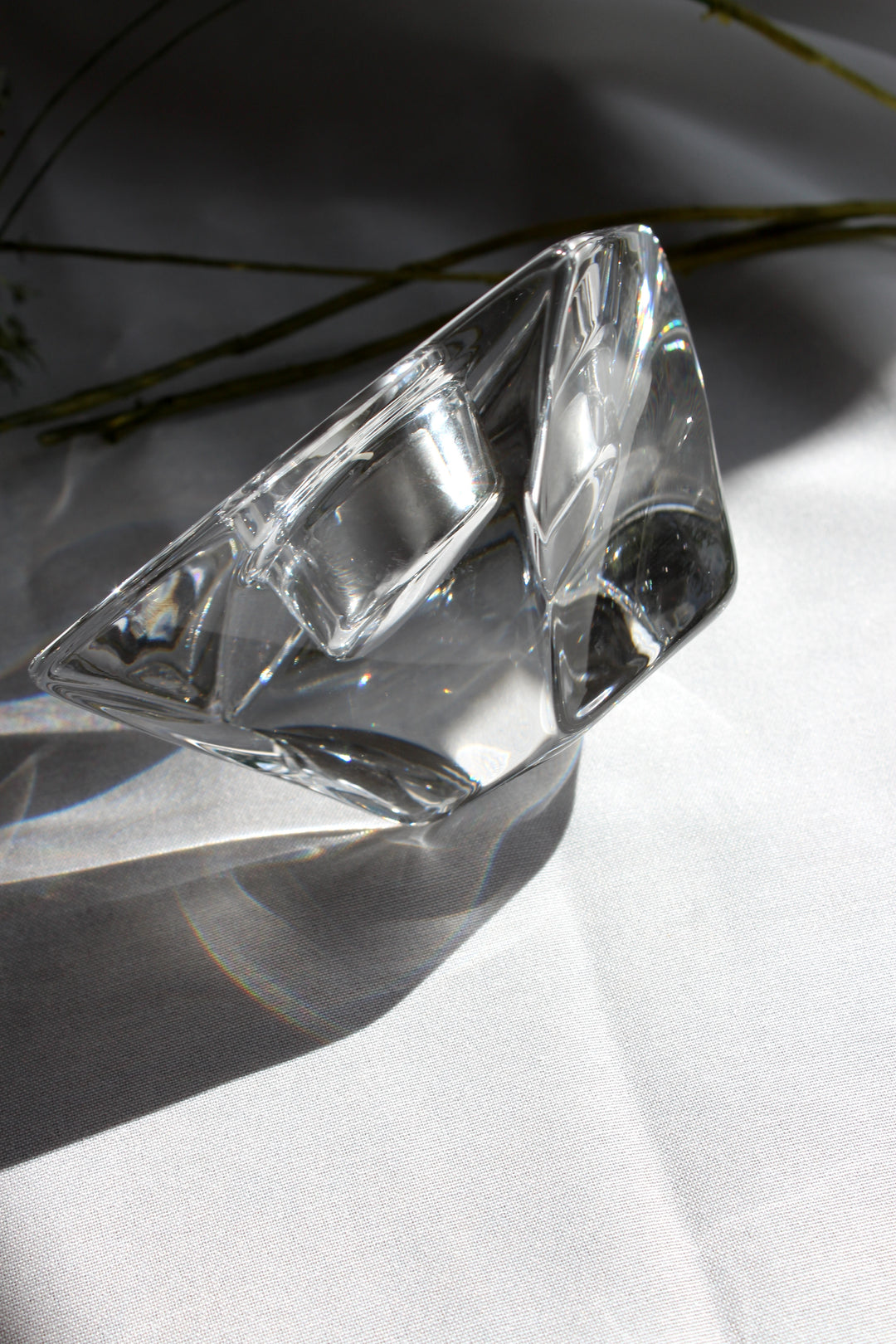 Orrefors - Teelichthalter „Tornado Votive“.